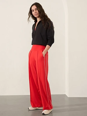 Venice High Rise Track Stripe Wide Leg Pant