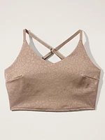 Elation V-Neck Embossed Longline Bra A-C