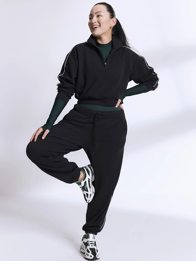 Forever Fleece 1/2 Zip High Hip Sweatshirt