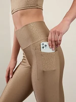 Salutation Stash High Rise Shine Embossed 7/8 Legging