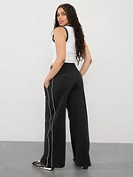 Venice High Rise Track Stripe Wide Leg Pant