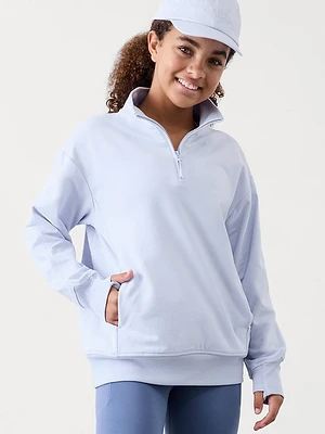 Athleta Girl All Day 1/4 Zip Sweatshirt