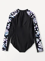 Athleta Girl Rashguard One Piece Swimsuit