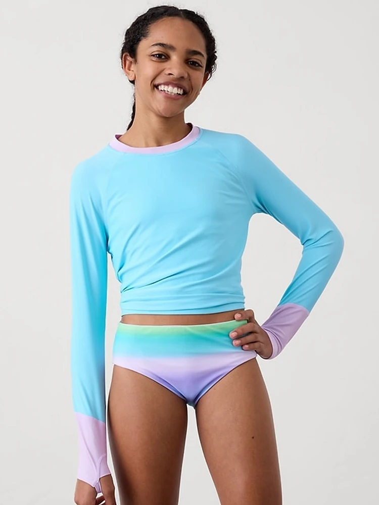 Athleta Girl Reversible Mid Rise Swim Bottom