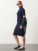 Signature Rib Mock Neck Dress