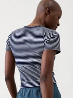 Signature Rib Crop Tee