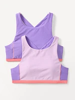 Athleta Girl Reverisble High Neck Colorblock Bikini