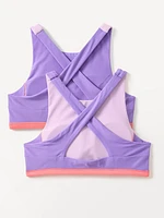 Athleta Girl Reverisble High Neck Colorblock Bikini