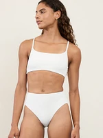 High Waist Pique Swim Bottom