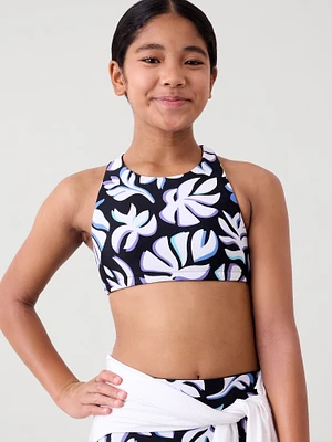Athleta Girl Reverisble High Neck Colorblock Bikini