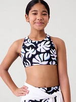 Athleta Girl Reverisble High Neck Colorblock Bikini