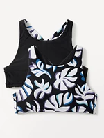Athleta Girl Reverisble High Neck Colorblock Bikini