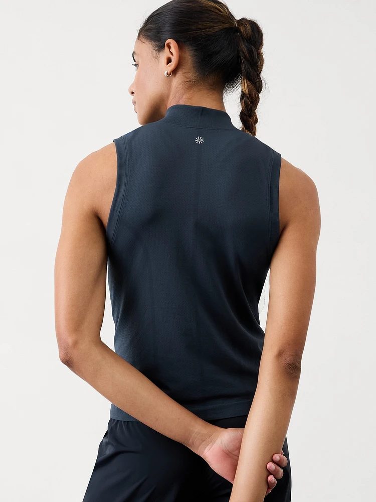 Ace Seamless Half Zip Tank