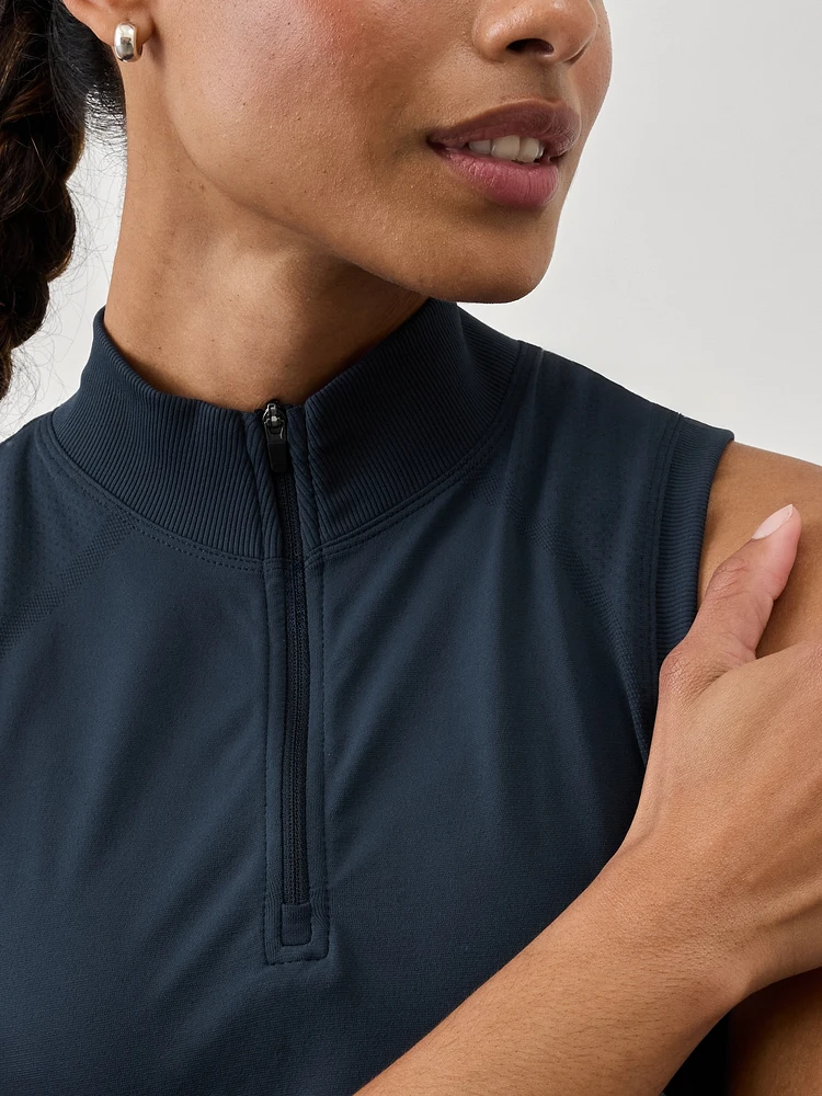 Ace Seamless Half Zip Tank