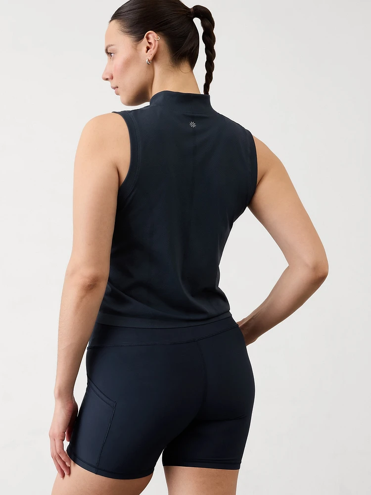 Ace Seamless Half Zip Tank