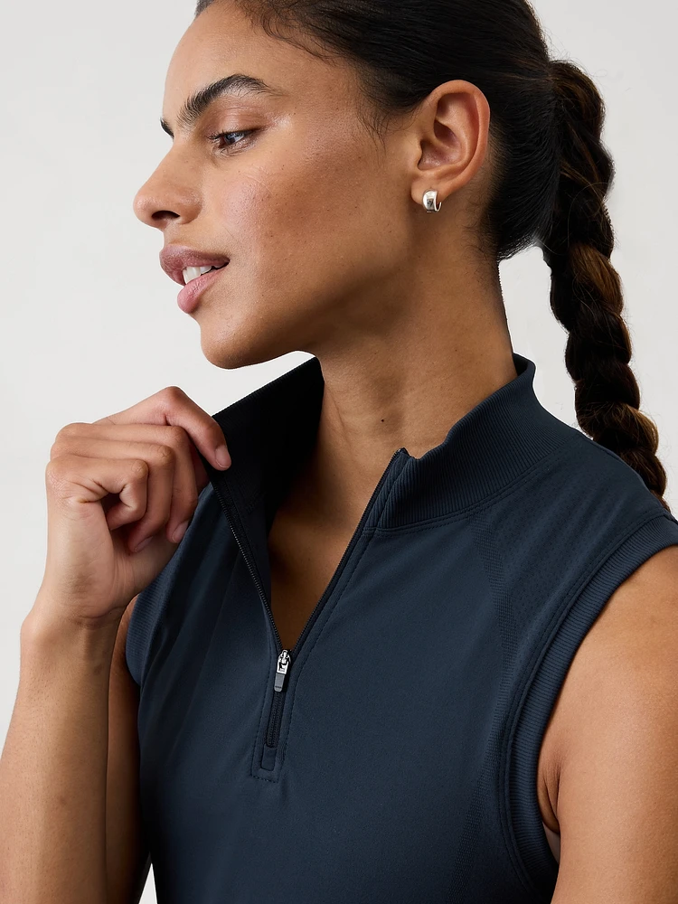 Ace Seamless Half Zip Tank
