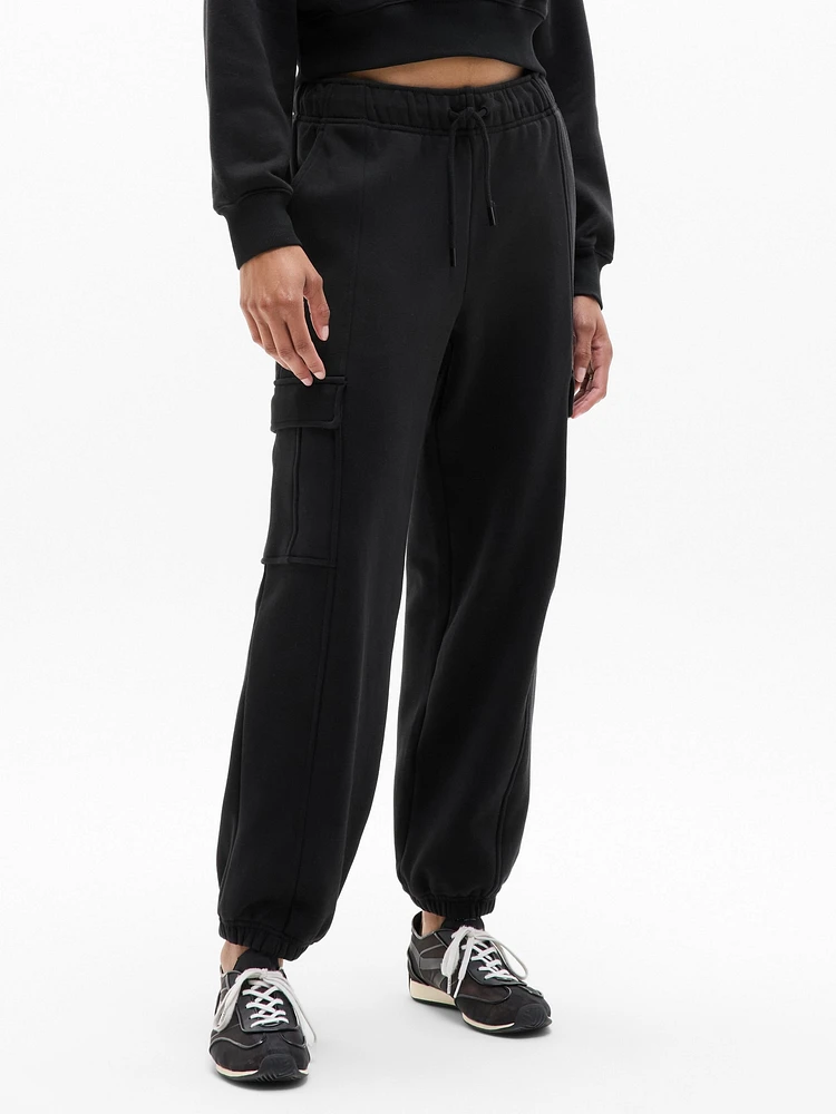 Terry Mid Rise Cargo Jogger