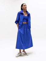 Midday Mid Rise Midi Poplin Skirt