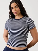 Signature Rib Crop Tee