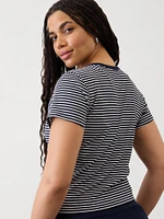 Signature Rib Crop Tee
