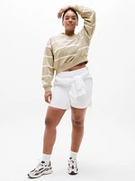 Terry Crop Crew Sweatshirt