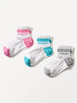 Athleta Girl Everyday Quarter Crew Sock