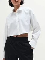 Midday Ultra Cropped Poplin Shirt