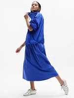 Midday Mid Rise Midi Poplin Skirt