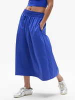 Midday Mid Rise Midi Poplin Skirt