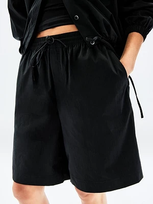 Drift Mid Rise Poplin Bermuda Short