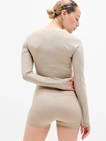Transcend Contrast Stitch Top