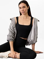 Transcend Square Neck Crop Sports Bra A-C