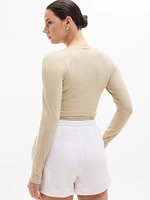 Transcend Contrast Stitch Top