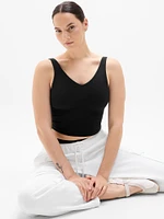 Transcend Tipped V Crop Sports Bra A-C