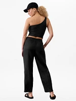 Retreat High Rise Linen Ankle Pant