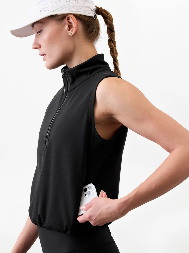 Unstoppable 1/2 Zip Cropped Vest