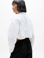 Midday Ultra Cropped Poplin Shirt