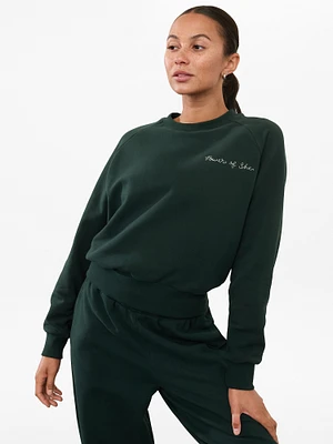 Power of She Embroidered Crew Sweatshirt