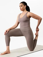Transcend V Neck Rib Crop Sports Bra A-C