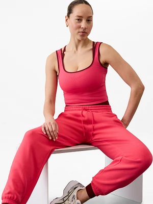 Signature Rib Square Neck Crop Tank