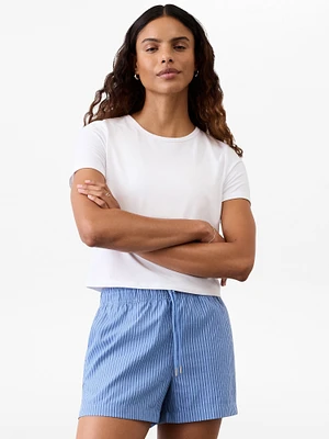 Midday Mid Rise Poplin 3 1/4" Short