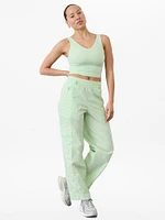 Cascade High Rise Cargo Poplin Pant