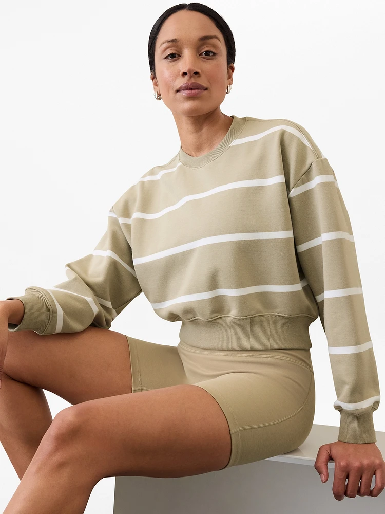Terry Crop Crew Sweatshirt