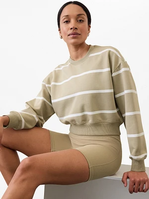 Terry Crop Crew Sweatshirt