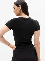 Signature Rib Crop Tee
