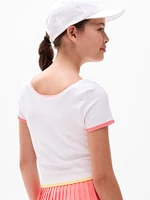 Athleta Girl Rise Above Rib Crop Tee