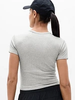 Signature Rib Crop Tee