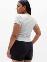 Signature Rib Crop Tee