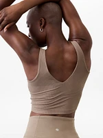 Transcend V Neck Rib Crop Sports Bra A-C