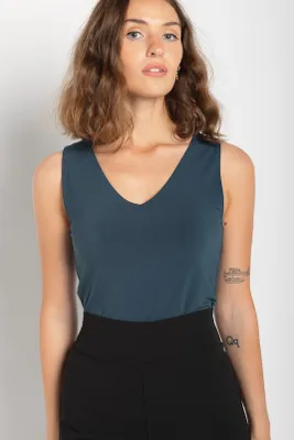 Sleeveless V-Neck Bodysuit